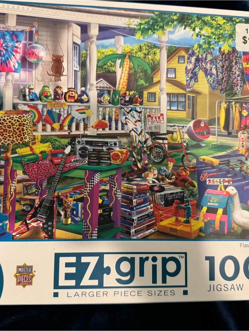 EZ Grip 1000-Piece Jigsaw Puzzle - Colorful Yard Sale Scene brand new